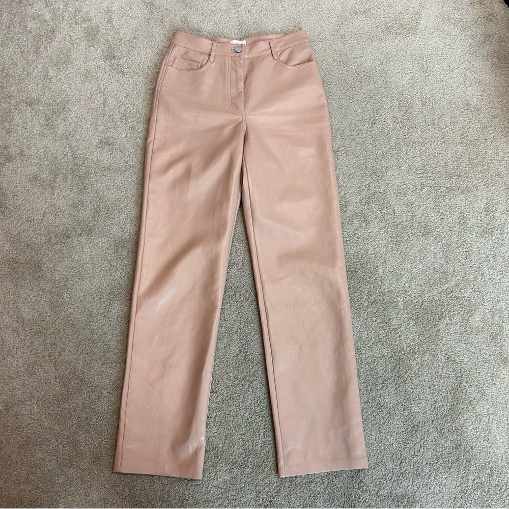 Aritzia Wilfred faux leather Melina Pant blush dusty pink Tuscany Rose 2 NWOT